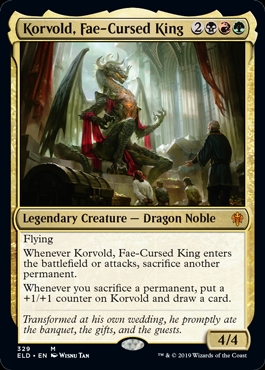 Korvold, Fae-Cursed King Throne of Eldraine